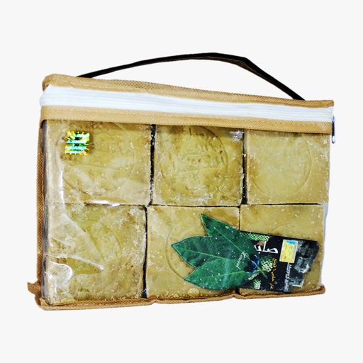 [DK1106] Gift Pack of Traditional Aleppo Laurel Soap with Olive Oil and 5% Laurel Oil - 6 Pieces - 1.200 gr