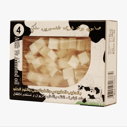 [DK1226] Natural Glycerin Soap with Milk, Collagen, and Almond - 100 gr