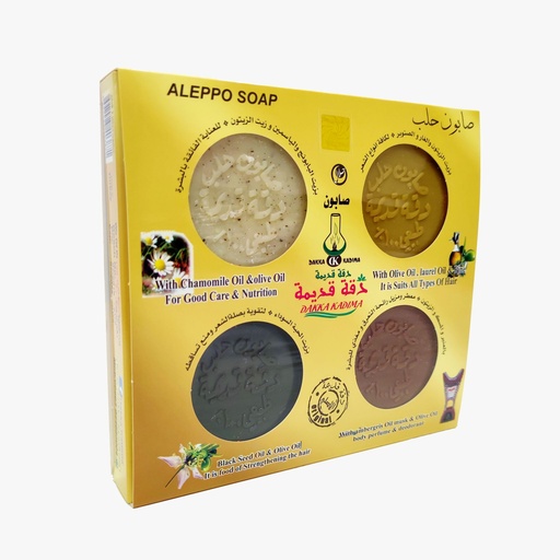 [DK1278] صابون غار ممتاز، مجموعة من 4 قطع - 480 جرام 